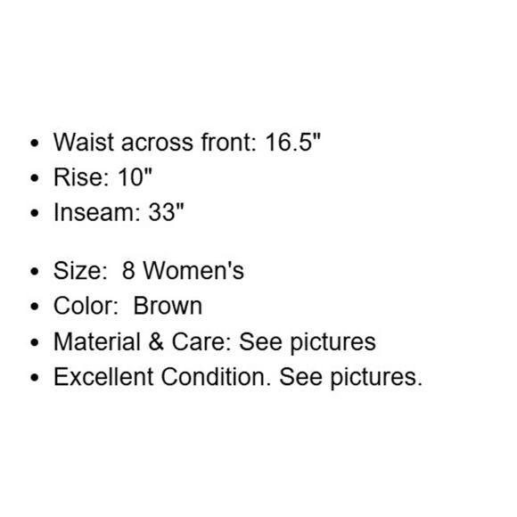 Armani Collezioni Dress Pants Womens 8 Brown Wool Straight Leg Career Academia - Picture 4 of 10